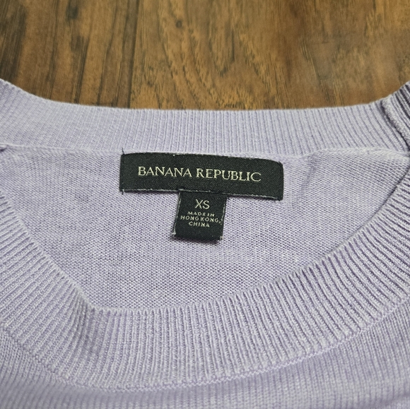 Banana Republic Yak Silk Rayon Blend Lavender Purple Crew Neck Knit Sweater XS - Picture 3 of 7